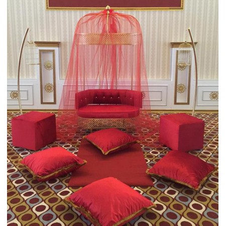 Kına Tahtı Kırmızı Tüllü