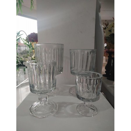 Ayaklı Düz Cam Mumluk