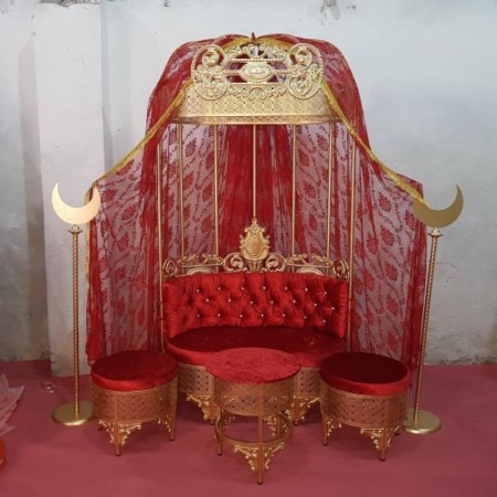 Kafes Metal Kına Tahtı Seti