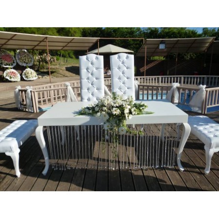 Kristal Taşlı Gelin Damat Masası