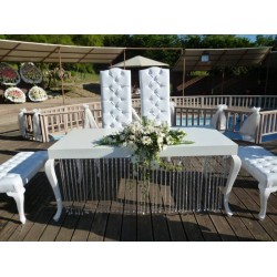 Kristal Taşlı Gelin Damat Masası