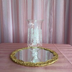 Düz Desenli Cam Fanus