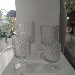 Ayaklı Kesme Cam Mumluk