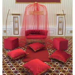 Kına Tahtı Kırmızı Tüllü