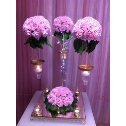 Üç Kollu Tiffany Şamdan